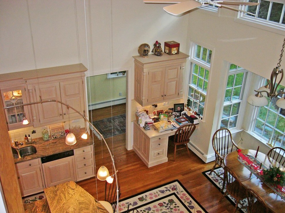 overview of kitchen and dining area